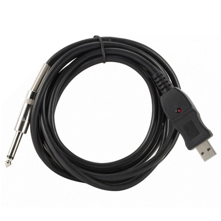 3M USB Noise-Free Straight-In Computer Guitar Connection Cable(Black)