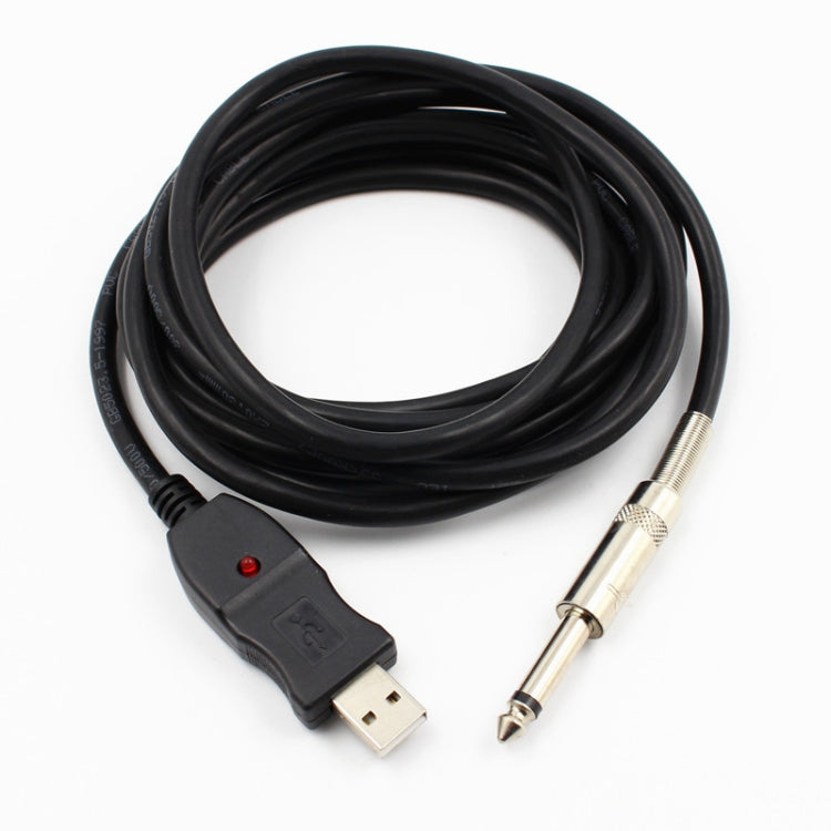 3M USB Noise-Free Straight-In Computer Guitar Connection Cable(Black)