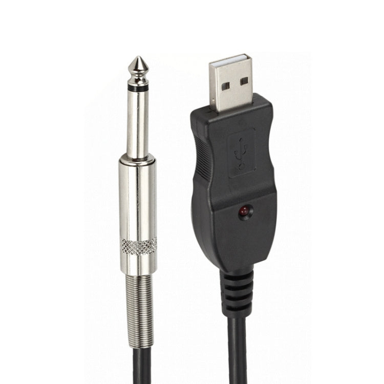 3M USB Noise-Free Straight-In Computer Guitar Connection Cable(Black)