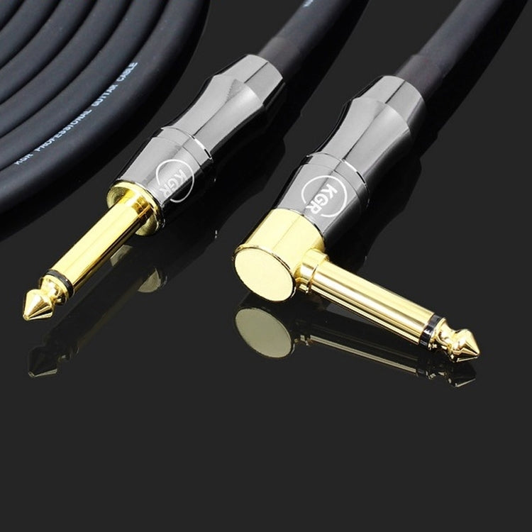 KGR Guitar Cable Keyboard Drum Audio Cable, Specification: 6m(Elbow Straight Jack)