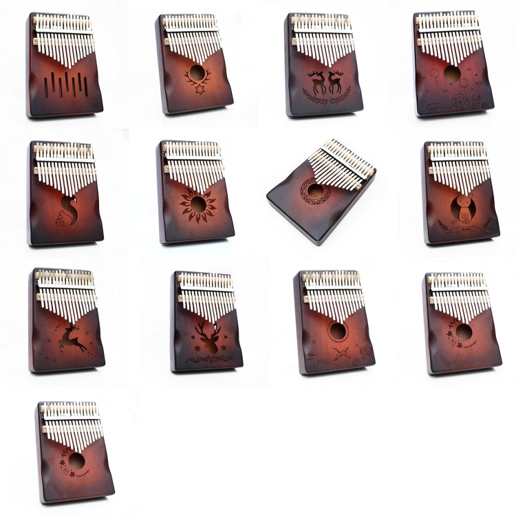 17-tone Radian Design Portable Finger Piano(Blooming Flowers)