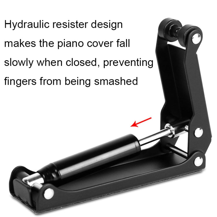 MA003 Alloy Piano Cover Descender Piano Accessories(Silver)