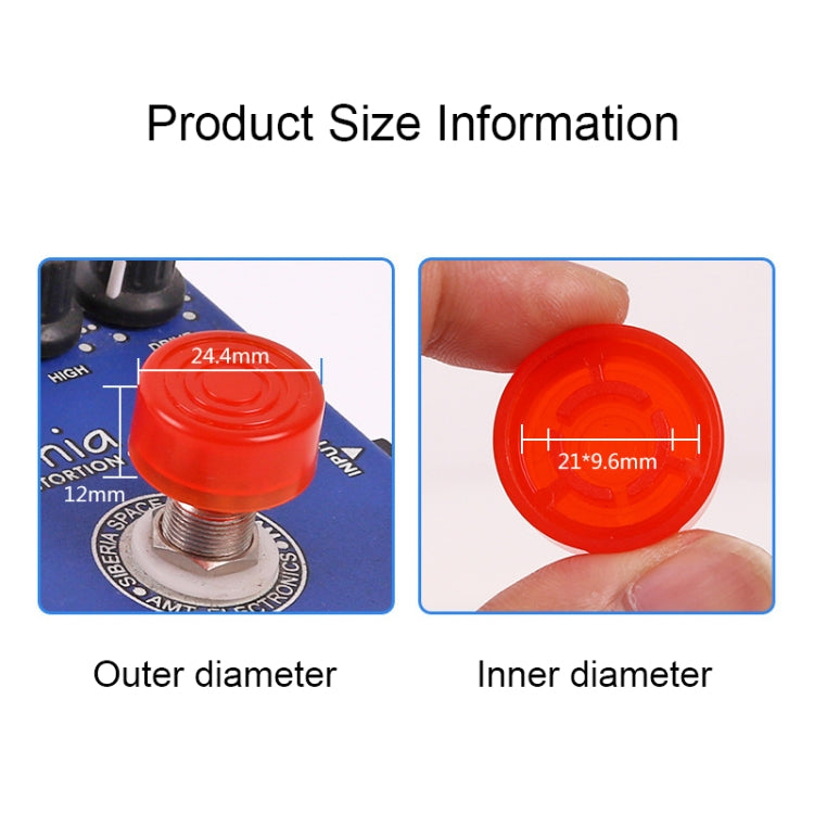 10 PCS JT1808 Electric Guitar Tuner Pedal Cap(Red)