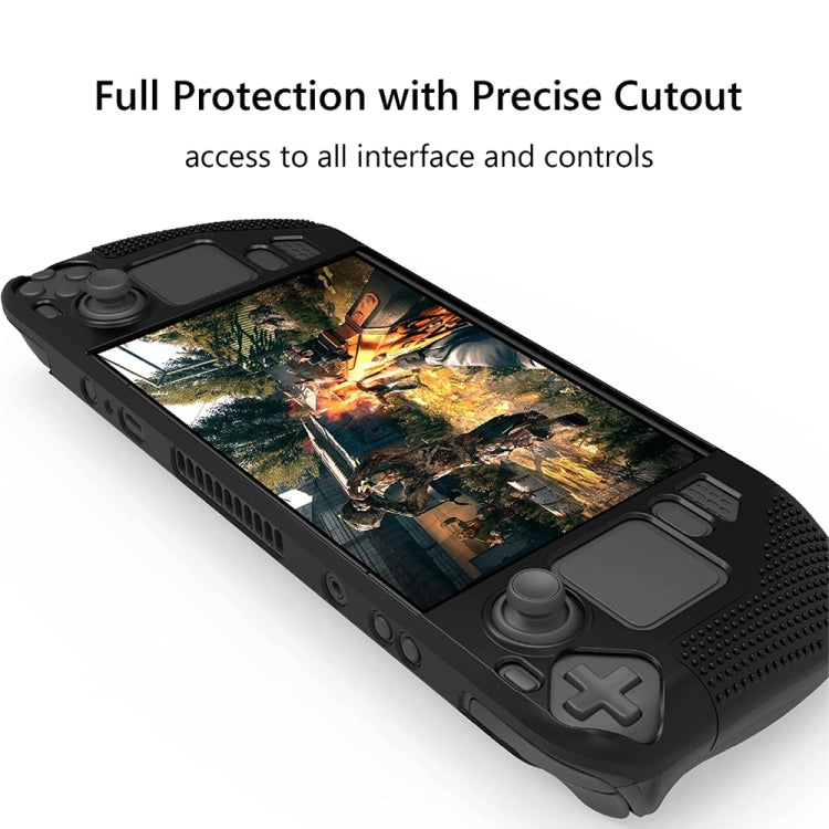 PGTECH Game Console Silicone Case With Anti-Slip Particles for Steam Deck(Black)