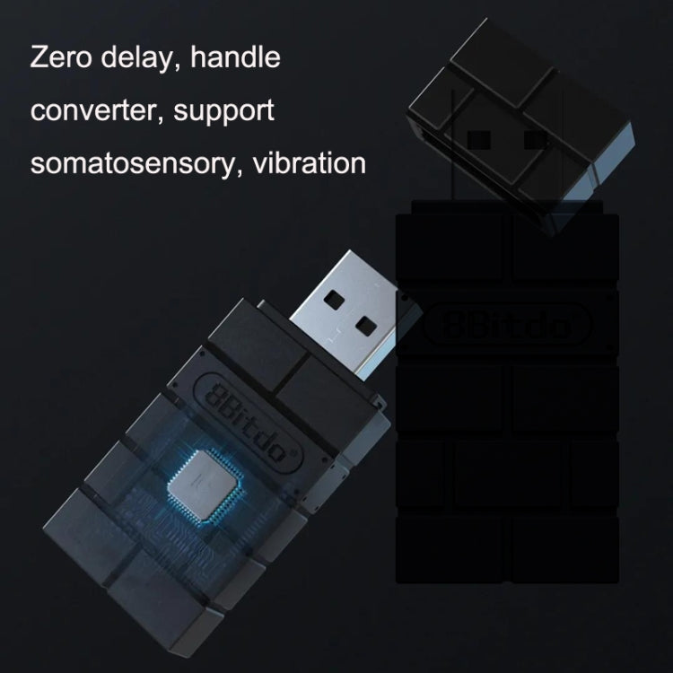 8BitDo USB Wireless Receiver Handle Switch  For PS5/PS4(Black)