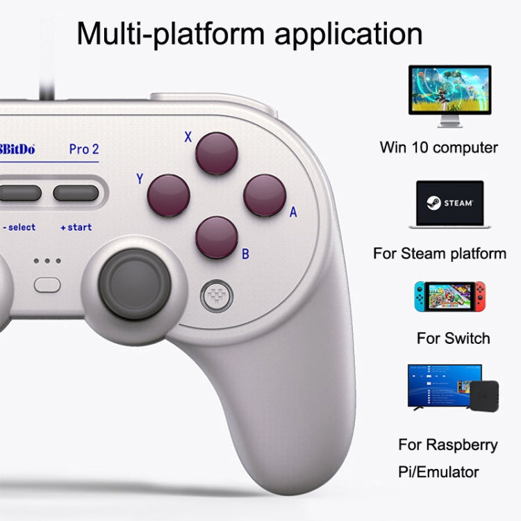 8Bitdo Pro 2 Wired Gamepad For Switch(Gray)
