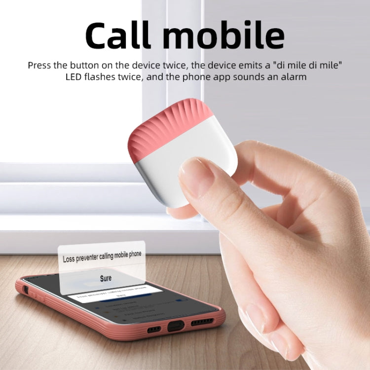 Wallet Key Finder Two Way Bluetooth Intelligent Anti-lost Device(Pink)