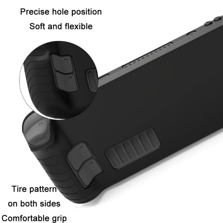All-Inclusive Silicone Cover With Button Cap For Steam Deck(Black)
