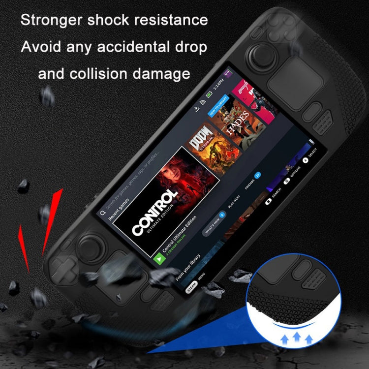 All-Inclusive Silicone Cover With Button Cap For Steam Deck(Black)