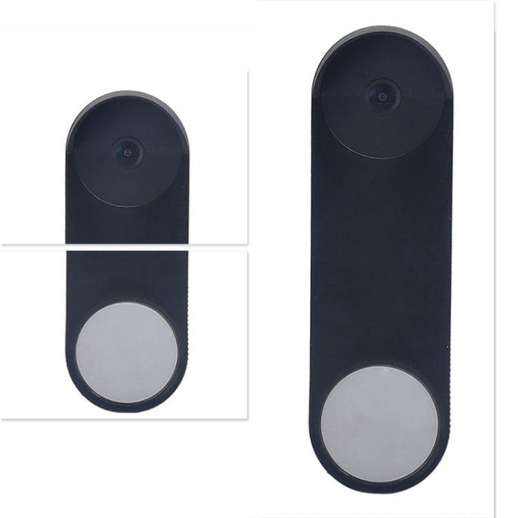 Doorbell Silicone Protective Cover for Google NEST HelloDoorbell Battery Version(Black)