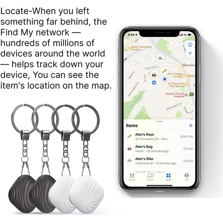 Nutale F11X Bluetooth Phone Key Anti-Lost Tracker Alarm(Gray)
