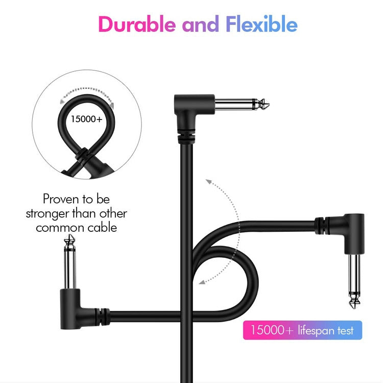 Single Block Audio Instrument Electric Guitar Effect Line, Cable Length: 15cm(Black)