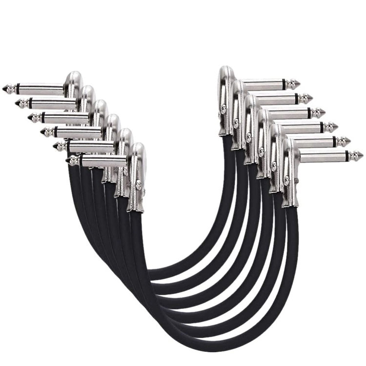 Single Block Audio Instrument Electric Guitar Effect Line, Cable Length: 15cm(Flat Head Silver)