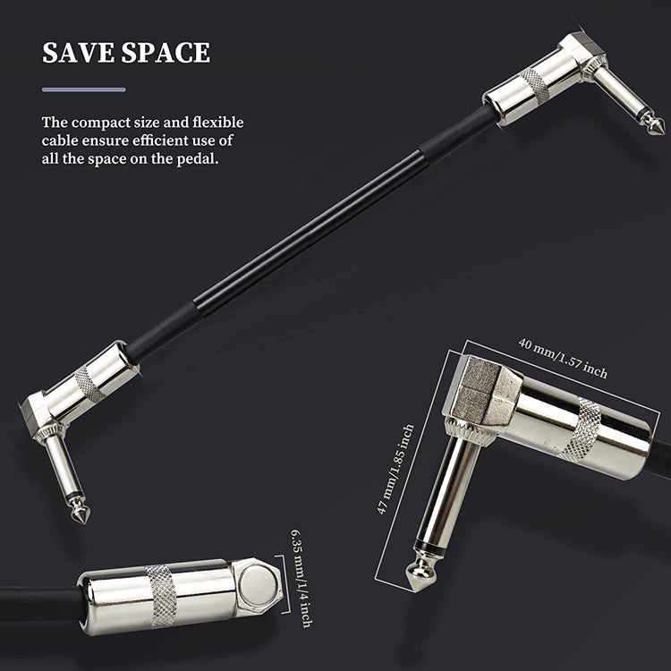 Single Block Audio Instrument Electric Guitar Effect Line, Cable Length: 30cm(Square Head Silver)