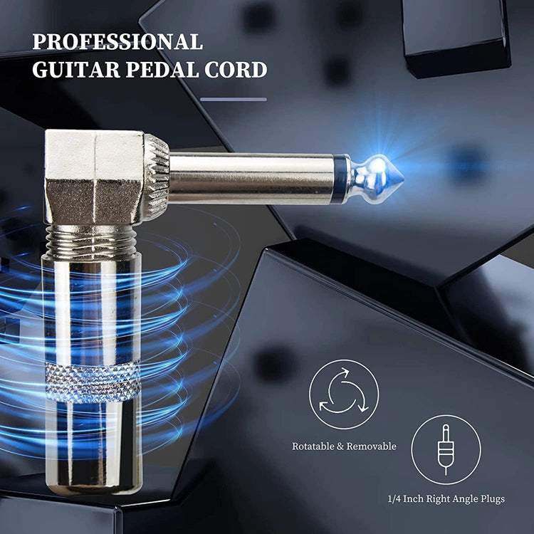 Single Block Audio Instrument Electric Guitar Effect Line, Cable Length: 30cm(Square Head Silver)