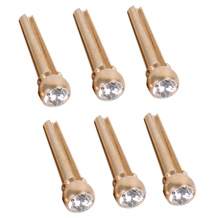 6PCS Guitar Dipping Pure Copper Citrimine Guitar Caps, Style: Big Diamond (White)