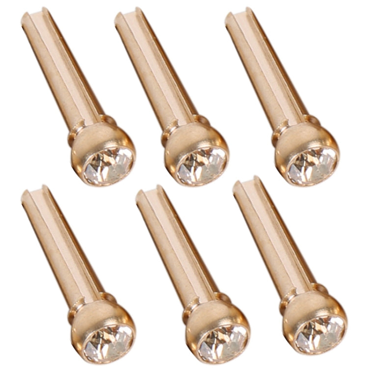 6PCS Guitar Dipping Pure Copper Citrimine Guitar Caps, Style: Big Diamond (Gold)