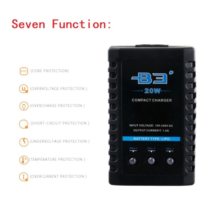 B3 20W Model Fixed Wing Drone Lithium Battery Charger(US Plug)