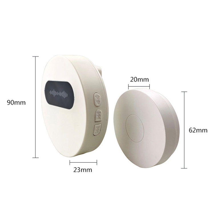T10-1 1 For 1 Lighting Self-Power Generation Wireless Intelligent Doorbell(US Plug White)