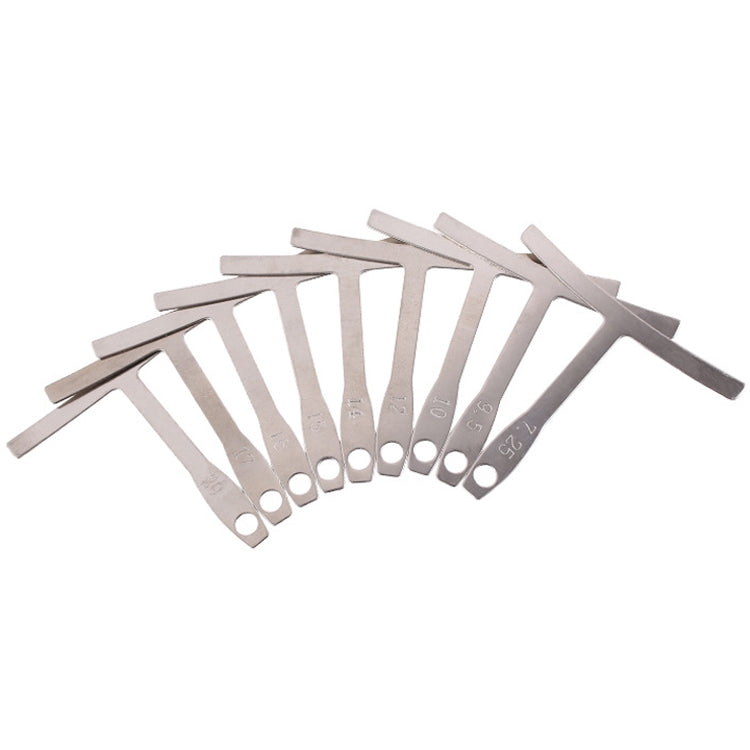 9 PCS/ Set T -Type Guitar Ruler Guitar Repair Measuring Ruler Tools