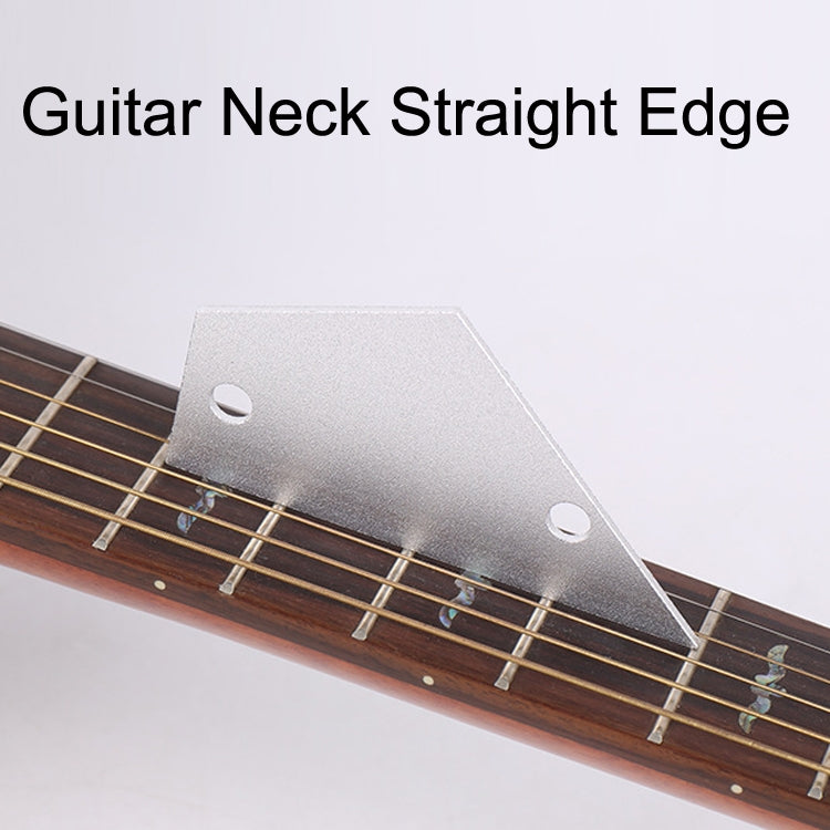 2PCS Aluminum Silver Leveling Ruler Guitar Repair Measuring Ruler Tools