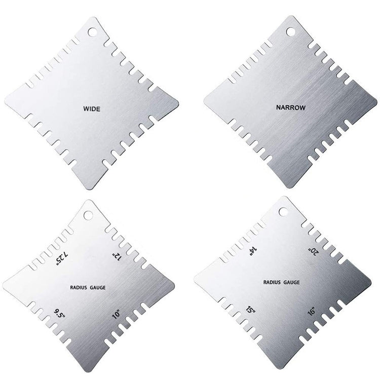 4 PCS/ Set Guitar With Teeth Ruler Guitar Repair Measuring Ruler Tools