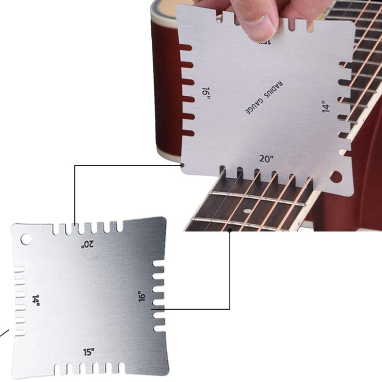 4 PCS/ Set Guitar With Teeth Ruler Guitar Repair Measuring Ruler Tools