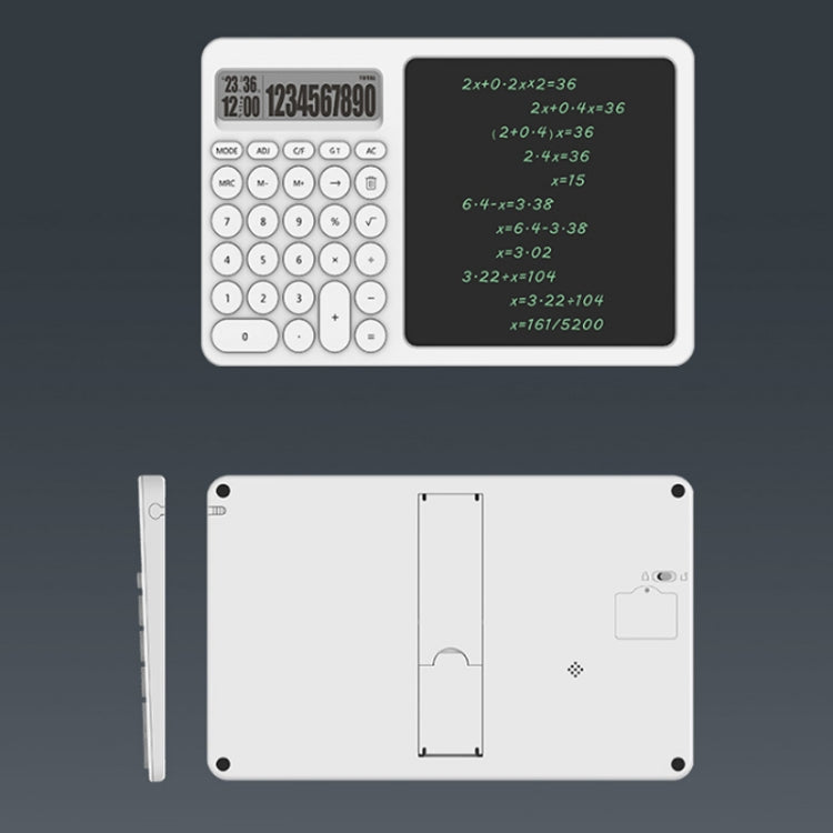 Office Calculator LCD Handwriting Board With Stand(White)