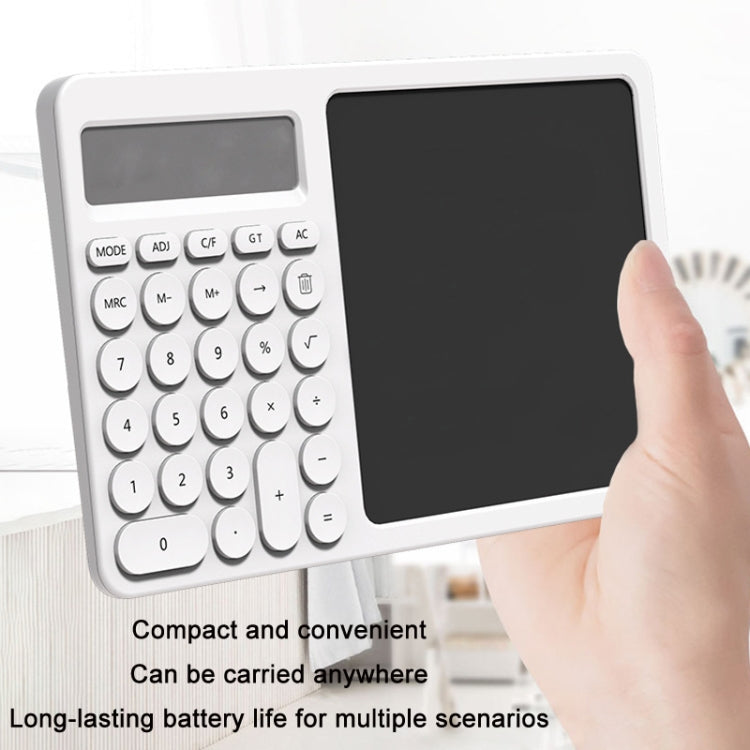 Office Calculator LCD Handwriting Board With Stand(White)