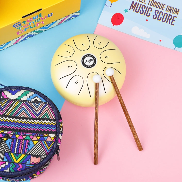 Shuffle SD-5 5.5 Inch Steel Tongue Carefree Empty Drum Percussion Instrument(Yellow)