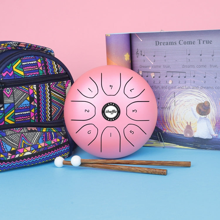 Shuffle SD-5 5.5 Inch Steel Tongue Carefree Empty Drum Percussion Instrument(Pink)