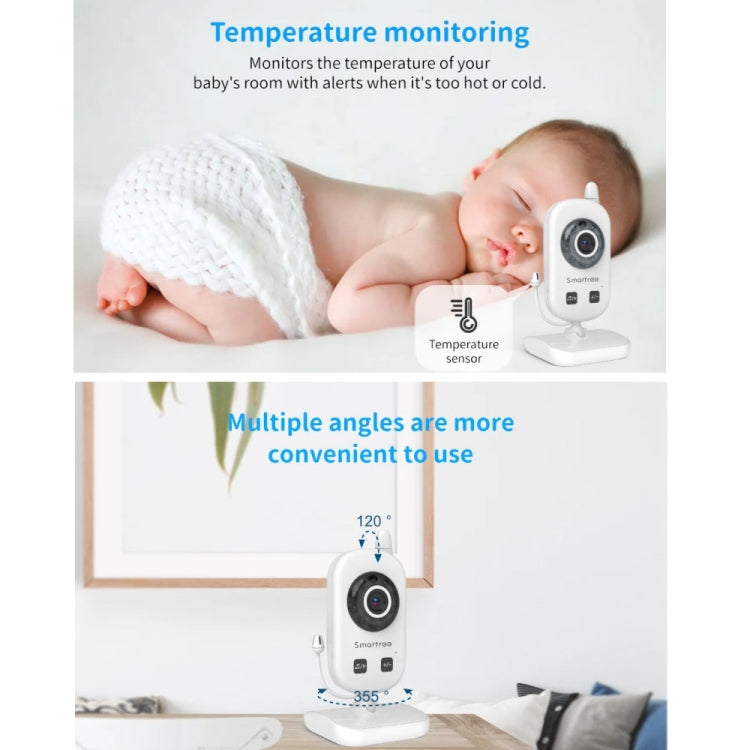 UU24 2.4 Inch Wireless Baby Monitor Camera Temperature Monitor 2 Way Audio VOX Lullaby US Plug