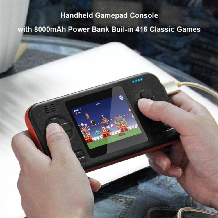 416 Pocket Console Portable Color Screen 8000mAh Rechargeable Game Machine(White Blue)