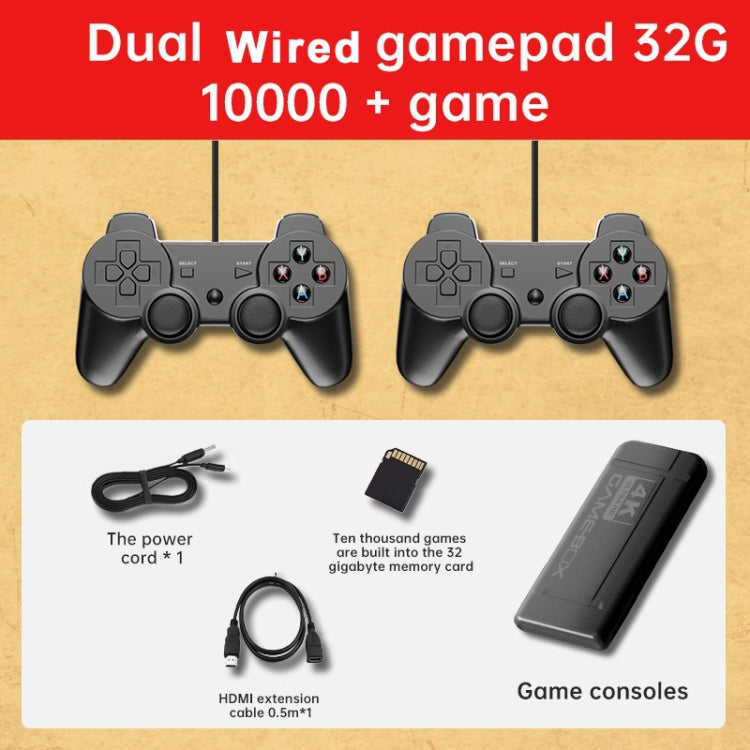 K9 Game Console Home TV Double Battle Simulator 32G Cable Built-in 100000 Games