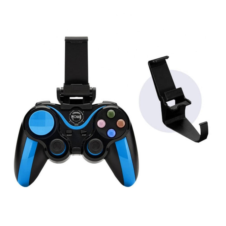 VR SHINECON S9 For Android/iOS Phones Wireless Bluetooth Direct Play Game Handle With Holder(Blue Black)