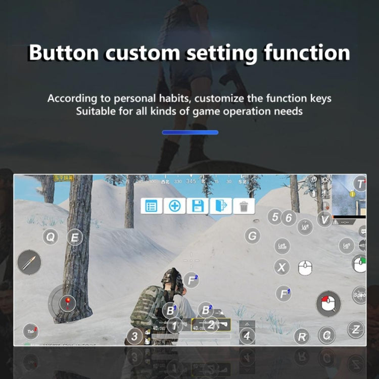 VR SHINECON S9 For Android/iOS Phones Wireless Bluetooth Direct Play Game Handle With Holder(Blue Black)