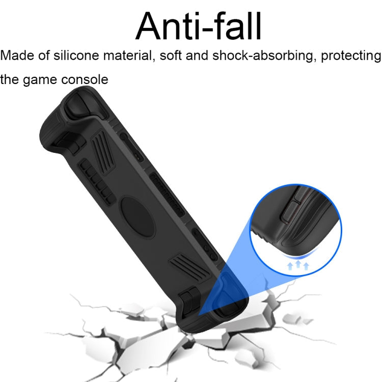 For Steam Deck V3 Non-slip Silicone Protective Case for Pocket Consoles(Black)