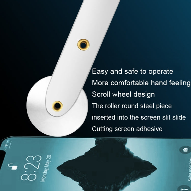 2 In 1 Roller Type Screen Removal Tool Tablet Phone Notebook Screen Separation Cutting Steel Blade