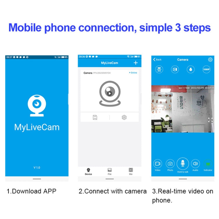WK10 No Bracket WiFi Intelligent Network Monitor HD Infrared Night Vision Camera