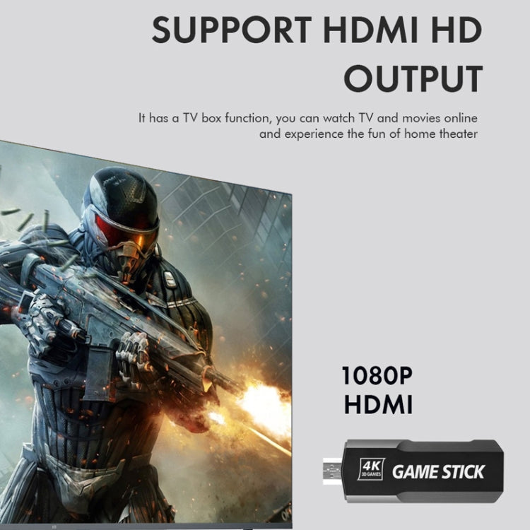 GD10 2.4G Wireless 4K HD TV Game Console PSP Game Box 64G Built-in 30,000 Games