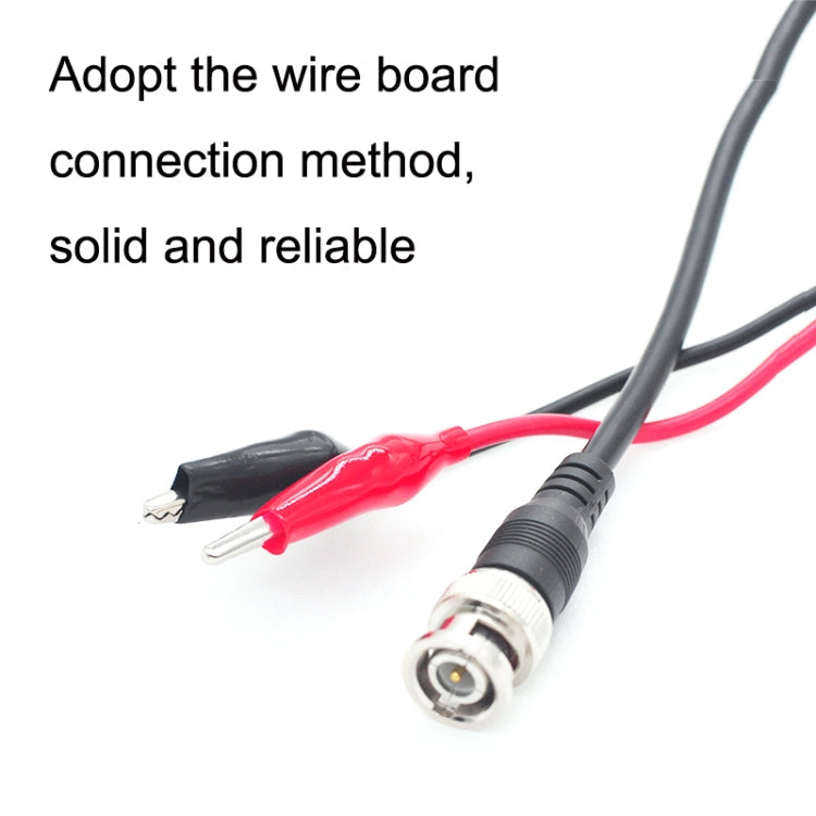 2pcs BNC To 2 x Crocodile Clips Double Head Coaxial Cable Video Cable, Length: 1.5m