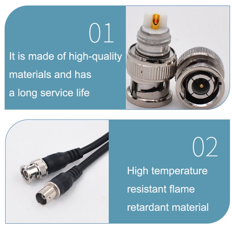BNC Male To Female Connection Cable Full Copper HD Video Coaxial Cable, Length: 1.5m