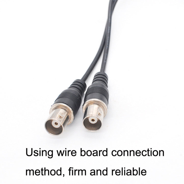 SZ015 BNC Male To 2xFemal Communication Cables VCR Coaxial Video Cable, Cable Length:0.42m(Black)