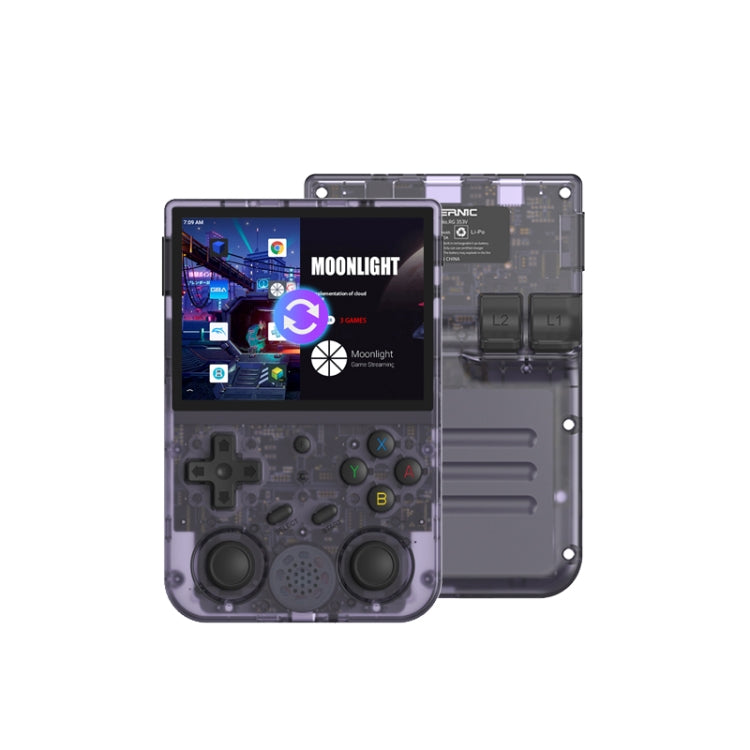 ANBERNIC  RG353V  3.5 Inch Wireless Game Box Android 11 Linux OS Handheld Game Console 256G 35000 Games(Transparent Purple)
