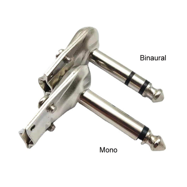 10pcs 6.35mm Right Angle Guitar Plug Audio Microphone Amplifier Connector, Specification: Mono