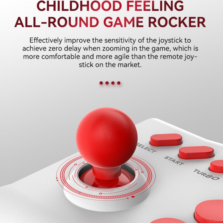 Y01 Bluetooth Wireless 2.4G Joystick Gamepad(White Red)