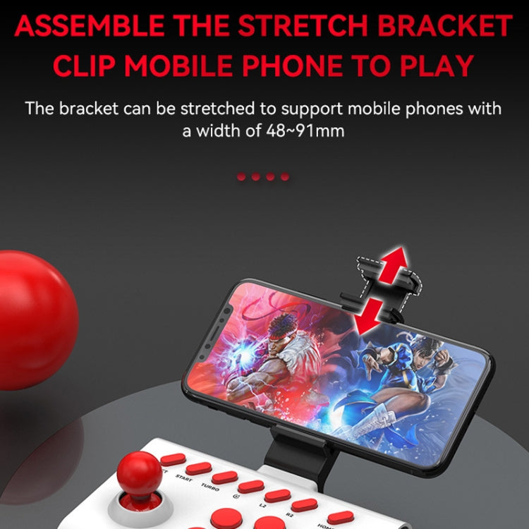 Y01 Bluetooth Wireless 2.4G Joystick Gamepad(White Red)