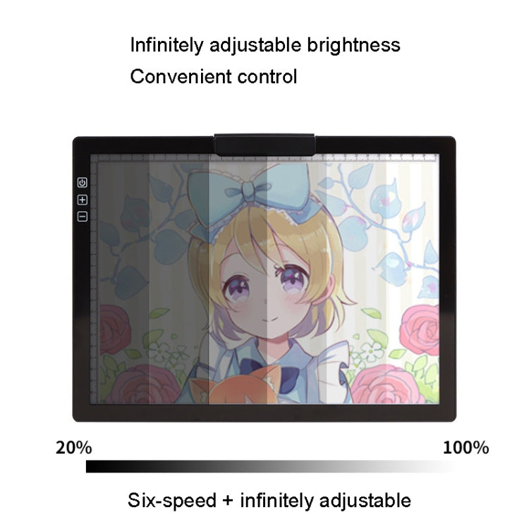 A4-D28B Rechargeable Copy Desk Drawing Board, Specification: With Charging Line+EU Plug Adapter