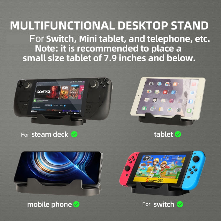 Hifylux ST-BF13 For Steam Deck Game Console Base Storage Mobile Phone Bracket(Black)