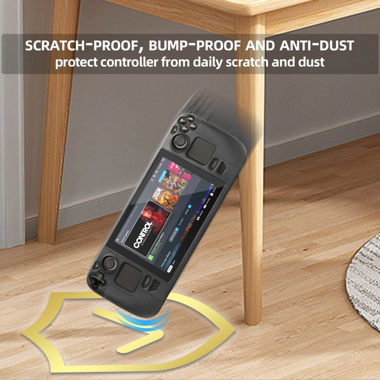 For Steam Deck Hifylux ST-PF14 Game Console Silicone Case Anti-scratch Non-slip Handheld Case Lanyard(Red)